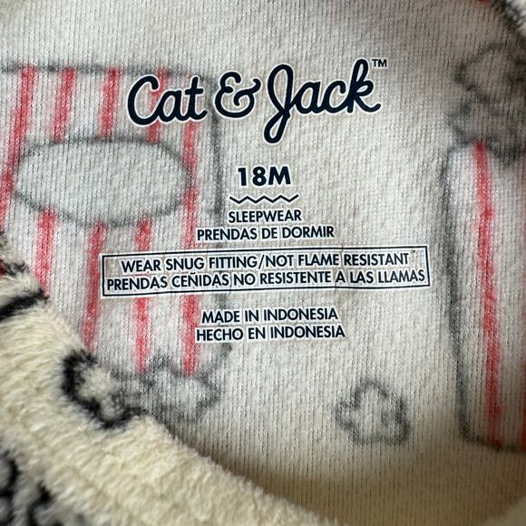 Cat & Jack Toddler Fleece Pajama Set Unisex 18M Popcorn Soft Cozy 2 Piece Winter - Picture 2 of 13